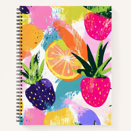 Zomer Tropisch Fruit Fiesta Notitieboek (Voorkant)