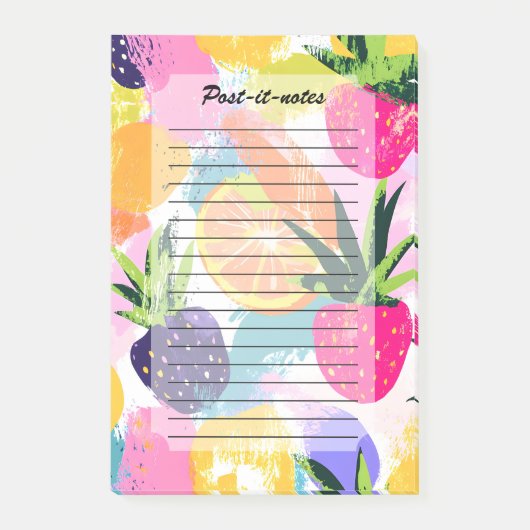 Zomer Tropisch Fruit Fiesta Post-it® Notes (Voorkant)