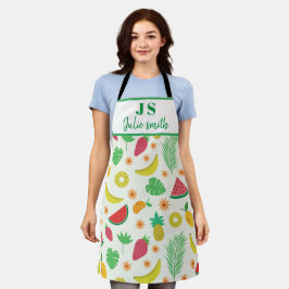 Zomer tropisch fruit patroon Monogram Schort