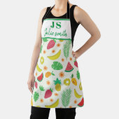 Zomer tropisch fruit patroon Monogram  Schort (Insitu)