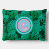 Zomer Tropisch Groen Blad Monogram Etui (Voorkant)