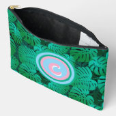 Zomer Tropisch Groen Blad Monogram Etui (Open)