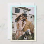 Zomer Tropisch Groen Strand Trouwfoto Kaart (Achterkant)