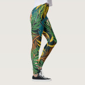 Zomer Tropisch Helder Planten Patroon Leggings (Rechts)