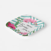 Zomer tropisch strand floraal Vrijgezellenfeest Papieren Bordje (Gebogen)