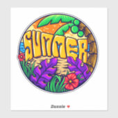 Zomer Tropisch Strand Thema Sticker (Vel)