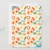 Zomer Tropisch strand voor meisjes Feestverjaardag Kaart (Achterkant)