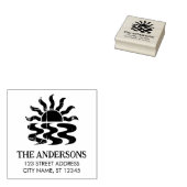 Zomer Tropisch Strand Zonsondergang Aangepaste Ret Rubberstempel (Gestempeld)