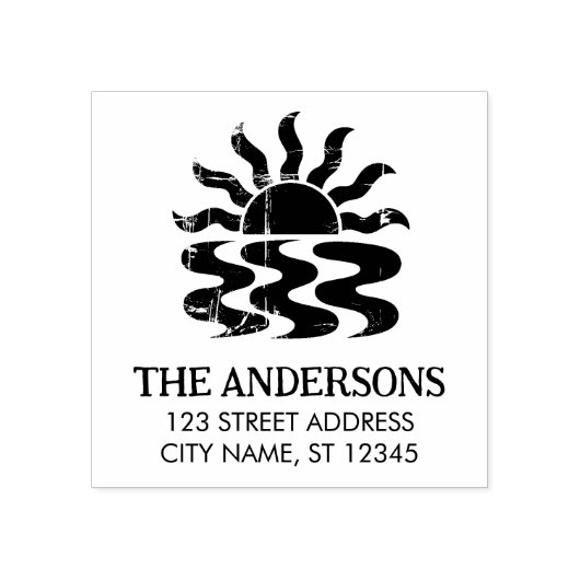 Zomer Tropisch Strand Zonsondergang Aangepaste Ret Rubberstempel (Afrduk)