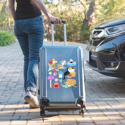 Zomer / Tropisch / Vakantie Sticker (Koffer Insitu)