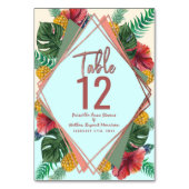 Zomer Tropische Ananas Leaf Bloemen Tafelnummer (Voorkant)