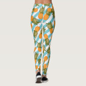 Zomer Tropische Ananas & Stripes Leggings (Achterkant)
