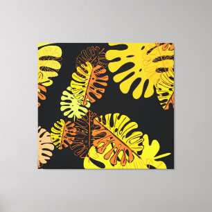 Zomer tropische bladeren  ontwerp canvas afdruk