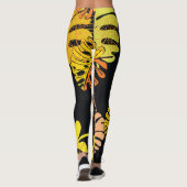 Zomer tropische bladeren ontwerp leggings (Achterkant)