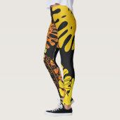 Zomer tropische bladeren ontwerp leggings (Links)