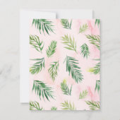 Zomer Tropische Bladeren Trouwdetails Kaarten RSVP Kaartje (Achterkant)
