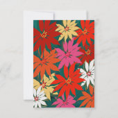 Zomer tropische bloemen & boog RSVP (Achterkant)