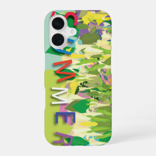 zomer tropische bloemen iPhone 16 hoesje