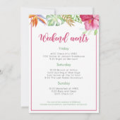 Zomer Tropische Flamingo Bachelorette uitnodiging (Achterkant)