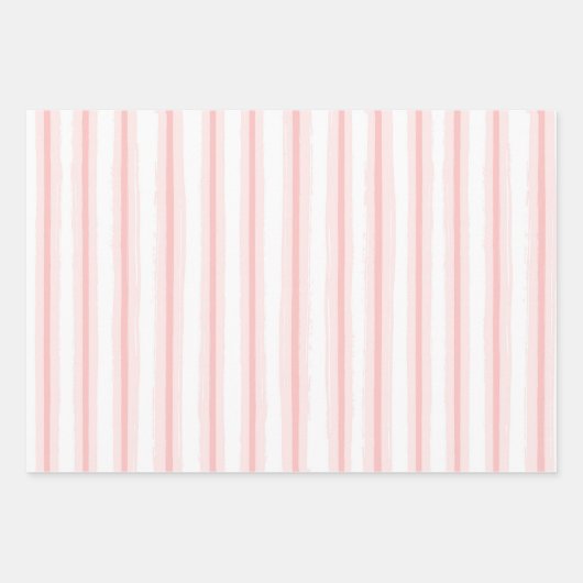 Zomer tropische Flamingo pastel roze set van 3 Inpakpapier Vel (Voorkant 2)