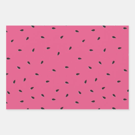 Zomer tropische katten pastel roze set van 3 inpakpapier vel (Voorkant 3)