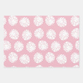 Zomer tropische katten pastel roze set van 3 inpakpapier vel (Voorkant 2)