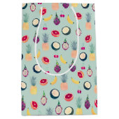 Zomer Tropische Kleurrijke Fruits Mint Medium Cadeauzakje (Voorkant)