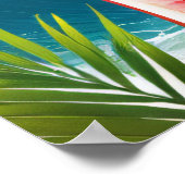 Zomer Tropische Luau Beach Party 21e verjaardag Poster (Hoek)