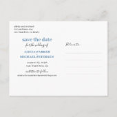 Zomer tropische moderne foto huwelijksaankondiging aankondigingskaart (Achterkant)