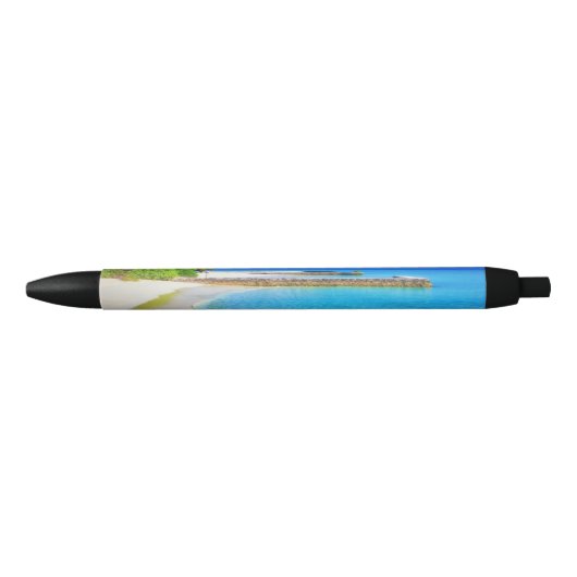 Zomer Tropische Oceaan Sandy Beach Zee Zwarte Inkt Pen (Voorkant)