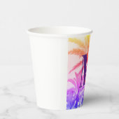 Zomer tropische palmboom in retro neon 80's papieren bekers (Rechts)