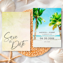 Zomer Tropische Palmboom Strand Bruiloft