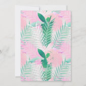Zomer Tropische Roze Munt Palm gebladerte groen Kaart (Achterkant)