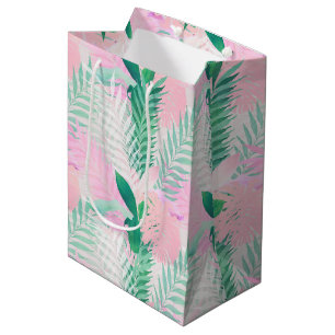 Zomer Tropische Roze Munt Palm gebladerte groen Medium Cadeauzakje