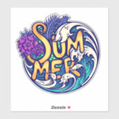 Zomer Tropische Strand Vakantie Sticker (Vel)