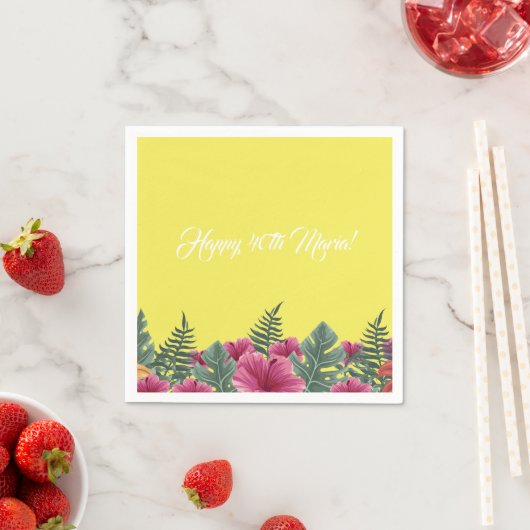 Zomer Tropische Verjaardag Papier Servetten (Insitu)
