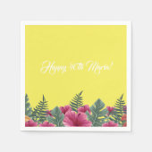 Zomer Tropische Verjaardag Papier Servetten (Voorkant)