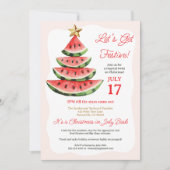 Zomer Tropische Watermeloen Kerst in juli Feest Kaart (Voorkant)