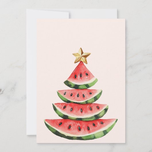 Zomer Tropische Watermeloen Kerst in juli Feest Kaart (Achterkant)