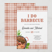 Zomer trouwfeest met barbecue kaart (Voorkant / Achterkant)