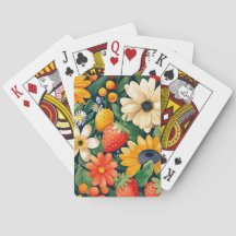 Zomer Tuin Bloemen Aardbei Patroon