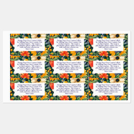 Zomer Tuin Bloemen Aardbeien Custom Labels