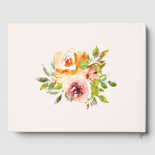 Zomer Tuin Bloemen Bruiloft Gastenboek (Achterkant)