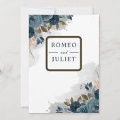 Zomer Tuin Bloemen Bruiloft Kaart (Achterkant)