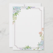 Zomer Tuin Bloemen Bruiloft Kaart (Achterkant)