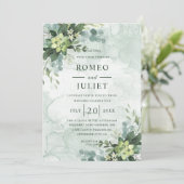 Zomer Tuin Bloemen Bruiloft Kaart (Staand voorkant)