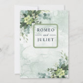 Zomer Tuin Bloemen Bruiloft Kaart (Achterkant)