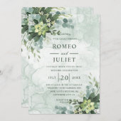 Zomer Tuin Bloemen Bruiloft Kaart (Voorkant / Achterkant)