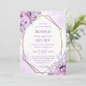 Zomer Tuin Bloemen Bruiloft Kaart (Staand voorkant)