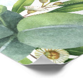 Zomer Tuin Bloemen Bruiloft Poster (Hoek)